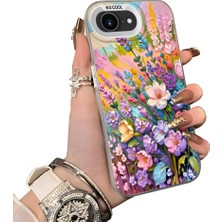 HONTINGA iPhone 16E ile Uyumlu Kılıf Silikon Kenar Sert Arka Kamera Koruyucu Basitlik Anti Düşme Kamera Korumalı Çiçekli Desen Couple Telefon Kılıfı Kadın ve Erkek Için Uygundur K1-1599
