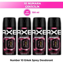 Axe Erkek Deodorant Number 10 Body Spray Limited Edition 150 ml X4