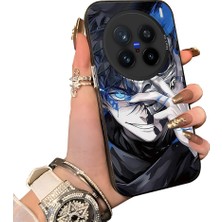 HONTINGA Vivo X200 Pro ile Uyumlu Kılıf Silikon Kenar Sert Arka Kamera Koruyucu Basitlik Anti Düşme Kamera Korumalı Anime Desen Couple Telefon Kılıfı Kadın ve Erkek Için Uygundur K1-1529