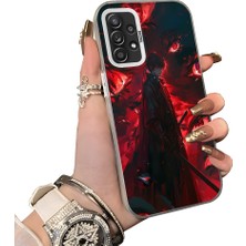 HONTINGA Samsung Galaxy A52S 5g ile Uyumlu Kılıf Silikon Kenar Sert Arka Kamera Koruyucu Basitlik Anti Düşme Kamera Korumalı Anime Desen Couple Telefon Kılıfı Kadın ve Erkek Için Uygundur K1-1531