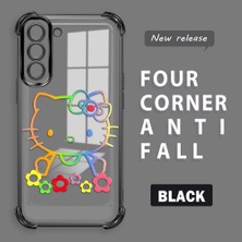 HONTINGA Samsung Galaxy S21 Fe 5g ile Uyumlu Kılıf Şeffaf Kılıfı Kamera Koruyucu Basitlik Anti Düşme Kamera Korumalı Kitty Desen Yumuşak Silikon Couple Telefon Kılıfı Kadın ve Erkek Için Uygundur K3-0370
