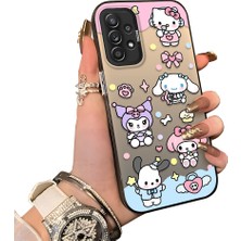 HONTINGA Samsung Galaxy A52S 5g ile Uyumlu Kılıf Silikon Kenar Sert Arka Kamera Koruyucu Basitlik Anti Düşme Kamera Korumalı Karikatür Desen Couple Telefon Kılıfı Kadın ve Erkek Için Uygundur K1-1603