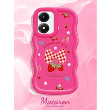 HONTINGA Vivo Y02S Uyumlu Kılıf Düşüme Önleyici Basitlik Anti Düşme Kamera Koruyucu Basit Kırmızı Yumuşak Silikon Couple Telefon Kılıfı Fiyonk Desen K9-0277