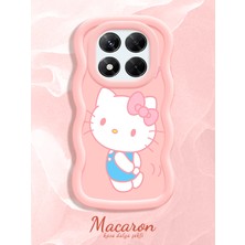 HONTINGA Xiaomi Redmi Note 14 Pro 4g Uyumlu Kılıf Düşüme Önleyici Basitlik Anti Düşme Kamera Koruyucu Basit Pembe Yumuşak Silikon Couple Telefon Kılıfı Kitty Desen K9-0302