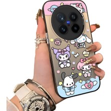 HONTINGA Vivo X200 Pro ile Uyumlu Kılıf Silikon Kenar Sert Arka Kamera Koruyucu Basitlik Anti Düşme Kamera Korumalı Karikatür Desen Couple Telefon Kılıfı Kadın ve Erkek Için Uygundur K1-1603