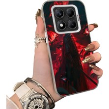 HONTINGA Xiaomi Redmi Note 14 Pro ile Uyumlu Kılıf Silikon Kenar Sert Arka Kamera Koruyucu Basitlik Anti Düşme Kamera Korumalı Anime Desen Couple Telefon Kılıfı Kadın ve Erkek Için Uygundur K1-1531