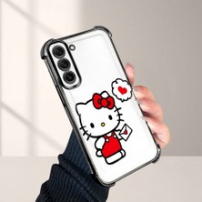 HONTINGA Samsung Galaxy S21 Fe 5g ile Uyumlu Kılıf Şeffaf Kılıfı Kamera Koruyucu Basitlik Anti Düşme Kamera Korumalı Kitty Desen Yumuşak Silikon Couple Telefon Kılıfı Kadın ve Erkek Için Uygundur K3-0367