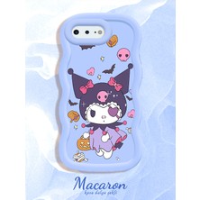 HONTINGA iPhone 7 Plus Uyumlu Kılıf Düşüme Önleyici Basitlik Anti Düşme Kamera Koruyucu Basit Mavi Yumuşak Silikon Couple Telefon Kılıfı Kuromi Desen K9-0303