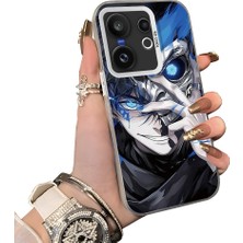 HONTINGA Vivo X200 Fe ile Uyumlu Kılıf Silikon Kenar Sert Arka Kamera Koruyucu Basitlik Anti Düşme Kamera Korumalı Anime Desen Couple Telefon Kılıfı Kadın ve Erkek Için Uygundur K1-1529
