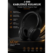 Blue Team J500 Siyah Renk Bluetooth Kafa Üstü Kulaklık