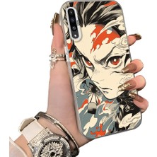 HONTINGA Samsung Galaxy A30S ile Uyumlu Kılıf Silikon Kenar Sert Arka Kamera Koruyucu Basitlik Anti Düşme Kamera Korumalı Anime Desen Couple Telefon Kılıfı Kadın ve Erkek Için Uygundur K1-1528