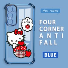 HONTINGA Samsung Galaxy A05S ile Uyumlu Kılıf Şeffaf Kılıfı Kamera Koruyucu Basitlik Anti Düşme Kamera Korumalı Kitty Desen Yumuşak Silikon Couple Telefon Kılıfı Kadın ve Erkek Için Uygundur K3-0368