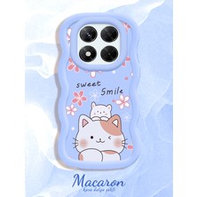 HONTINGA Xiaomi Redmi Note 14 Pro 4g Uyumlu Kılıf Düşüme Önleyici Basitlik Anti Düşme Kamera Koruyucu Basit Mavi Yumuşak Silikon Couple Telefon Kılıfı Kedi Desen K9-0275