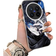 HONTINGA Vivo X200 Pro ile Uyumlu Kılıf Silikon Kenar Sert Arka Kamera Koruyucu Basitlik Anti Düşme Kamera Korumalı Anime Desen Couple Telefon Kılıfı Kadın ve Erkek Için Uygundur K1-1529