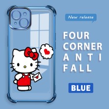 HONTINGA iPhone 15 Plus ile Uyumlu Kılıf Şeffaf Kılıfı Kamera Koruyucu Basitlik Anti Düşme Kamera Korumalı Kitty Desen Yumuşak Silikon Couple Telefon Kılıfı Kadın ve Erkek Için Uygundur K3-0367