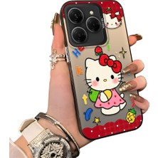 HONTINGA Tecno Spark 20 Pro ile Uyumlu Kılıf Silikon Kenar Sert Arka Kamera Koruyucu Basitlik Anti Düşme Kamera Korumalı Kitty Desen Couple Telefon Kılıfı Kadın ve Erkek Için Uygundur K1-1602