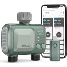 MarkEntegra 2 Çıkışlı Akıllı Bahçe Sulama Bilgisayarı, Wifi Hub'lı Otomatik Su Zamanlayıcısı, Çim ve Bahçe Için Ipx5 Su Geçirmez Sistem