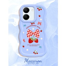 HONTINGA Vivo Y27S Uyumlu Kılıf Düşüme Önleyici Basitlik Anti Düşme Kamera Koruyucu Basit Mavi Yumuşak Silikon Couple Telefon Kılıfı Fiyonk Desen K9-0277