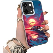 HONTINGA Oppo Reno 14 Pro 5g ile Uyumlu Kılıf Silikon Kenar Sert Arka Kamera Koruyucu Basitlik Anti Düşme Kamera Korumalı Spor Araba Desen Couple Telefon Kılıfı Kadın ve Erkek Için Uygundur K1-1532