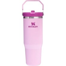 MarkEntegra Stanley Iceflow Flip Straw Tumbler Pipetli Termos Bardak, 0.89 Litre, Kiraz Çiçeği (Cherry Blossom)