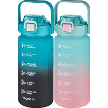 MarkEntegra 2'li Ekonok Motivasyon Matara Seti 1500 ml  Boy 4 Farklı Renk Seçeneği Fiftyfifty