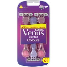 MarkEntegra Gillette Venus Comfort Colours Kadın Tıraş Bıçakları, 6 Kadın Tıraş Bıçakları