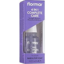 MarkEntegra Flormar 4'ü 1 Arada Bakım Yapan Tırnak Koruyucu Cila - 4 In 1 Complete Base Coat - 000-8682536059299