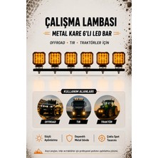 C9 Çalışma Lambası Metal Kare 6'lı LED Bar