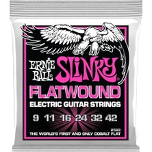 MarkEntegra Ernie Ball Super Slinky Flatwound Elektro Gitar Telleri 9-42 Ayar (P02593)