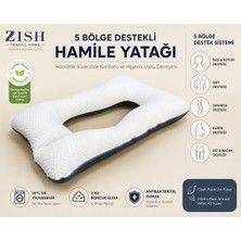 Empressco Yıkanabilir Hamile Yastığı, 5 Bölge Destekli, Kumaşlı 80X125CM