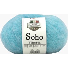 Etrofil Soho Örgü İpi Gökyüzü Mavi %55 Super Kid Mohair %23 Organik Merino Yün %22 Polyester 25g 225m (75404)