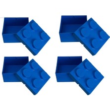 LEGO Iconic 853235 Saklama Kutusu Mavi (12,5 x 12,5 x 9) (4 Adet) 5701111125783