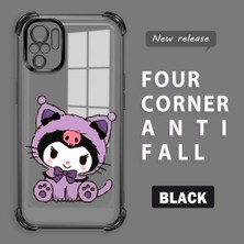 HONTINGA Xiaomi Poco M5S ile Uyumlu Kılıf Şeffaf Kılıfı Kamera Koruyucu Basitlik Anti Düşme Kamera Korumalı Kuromi Desen Yumuşak Silikon Couple Telefon Kılıfı Kadın ve Erkek Için Uygundur K3-0372