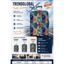Trend Global Valiz Bavul Koruyucu Kılıfı karışık Desenli