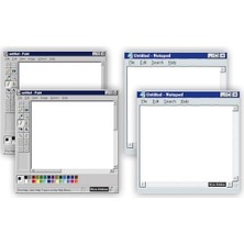 MarkEntegra Paint ve Notepad Retro 4lü Set, 4 Adet Tutkallı Küp BLOKNOT,10X10CM, Not Kağıdı, 50 Yaprak