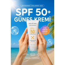 La Joliesse Ultra Sun Protect SPF 50+ Güneş Kremi 100 ml, Hyaluronik Asit, Niacinamide, Argan Yağı ve Vitamin E İçeren UVA + UVB Geniş Spektrumlu Koruma  Yoğun Nemlendirici Bakım Vegan