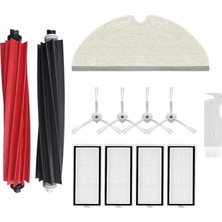 MarkEntegra Robotyedek, Q8 Max, Q8 Max Plus Beyaz Uyumlu Yedek Fırça Hepa Filtre Mop Seti-11 Parça