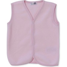Hellobaby Kız Bebek Polar Yelek Çıtçıtlı V Yaka Atlet