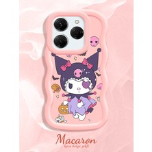 HONTINGA Tecno Spark 20 Pro Uyumlu Kılıf Düşüme Önleyici Basitlik Anti Düşme Kamera Koruyucu Basit Pembe Yumuşak Silikon Couple Telefon Kılıfı Kuromi Desen K9-0303