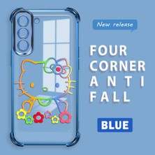 HONTINGA Samsung Galaxy S21 Fe 5g ile Uyumlu Kılıf Şeffaf Kılıfı Kamera Koruyucu Basitlik Anti Düşme Kamera Korumalı Kitty Desen Yumuşak Silikon Couple Telefon Kılıfı Kadın ve Erkek Için Uygundur K3-0370