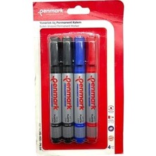 MarkEntegra Permanent Marker Kesik Uç 4'lü Blister