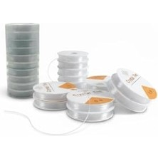 MarkEntegra Sina Şeffaf Beyaz 10'lu Set 1 mm Esnek, Lastikli Sina Esneyen