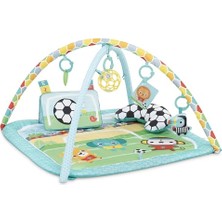 MarkEntegra Bright Starts Grip And Kick Oball Aktivite Spor Salonu, Futbol Teması, 4 Oyun Modu, Yüzüstü Pozisyon Minderi, Işık ve 30+ Melodi, Çıkarılabilir Oyun Kemeri, Yıkanabilir Mat, Unisex, Yenidoğan