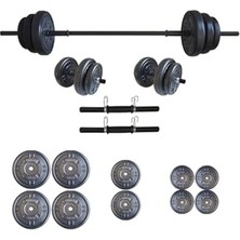 MarkEntegra Moccadiamond 55  Halter Seti Dambıl Seti 55  Ağırlık ve Vücut Geliştirme(50  Plaka Ağırlığı)