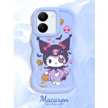HONTINGA Vivo Y27S Uyumlu Kılıf Düşüme Önleyici Basitlik Anti Düşme Kamera Koruyucu Basit Mavi Yumuşak Silikon Couple Telefon Kılıfı Kuromi Desen K9-0303