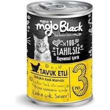 MarkEntegra Mojo Black No:3 Tahılsız (400GR) Tavuk Etli Yetişkin Kedi Konservesi 12'li
