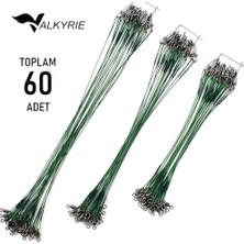 MarkEntegra 60 Adet Çelik Fishing Leader Seti – Paslanmaz Çelik Olta Halatı Lider Teli 3 Boy Karışık