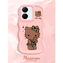 HONTINGA Vivo Y27S Uyumlu Kılıf Düşüme Önleyici Basitlik Anti Düşme Kamera Koruyucu Basit Pembe Yumuşak Silikon Couple Telefon Kılıfı Kitty Desen K9-0301