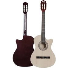 MarkEntegra Midex CG-395NT Natural Renk Kesik Klasik Gitar 4/4 Yetişkin Boy Sap Ayarlı Full Set