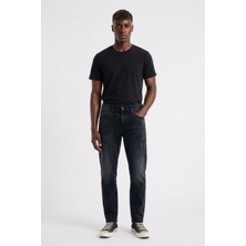 Markapia Erkek Antrasit Yırtık Detay Slim Jean Pantolon